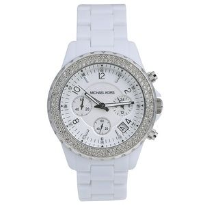 Michael Kors Madison White Chronograph Watch